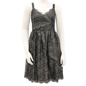 ❤️ Anna Sui Metallic Lace Cocktail Dress